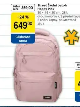 Tesco Street Školní batoh Happy Pink nabídka