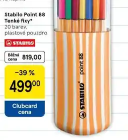Tesco Stabilo Point 88 Tenké fixy nabídka