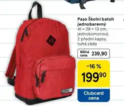 Tesco Paso Školní batoh Jednobarevný nabídka