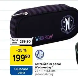 Tesco Astra Školní penál Wednesday nabídka