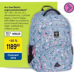 Tesco Ars Una Školní ergonomický batoh nabídka