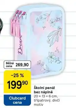 Tesco Školní penál bez náplně nabídka