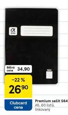 Tesco Premium sešit 564 nabídka