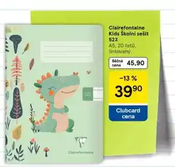 Tesco Clairefontaine Kids Školní sešit 523 nabídka