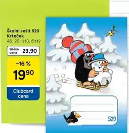 Tesco Školní sešit 520 Krteček nabídka