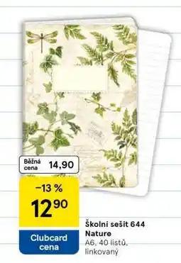 Tesco Školní sešit 644 Nature nabídka