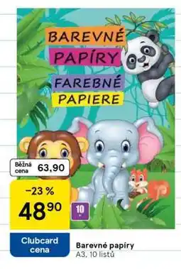 Tesco Barevné papíry nabídka