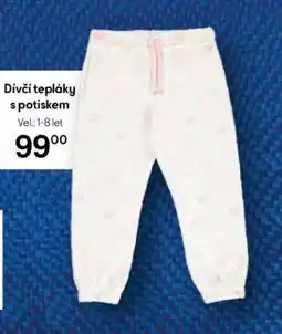 Tesco Dívčí tepláky s potiskem nabídka