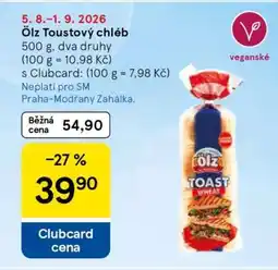 Tesco Ölz toustový chléb nabídka