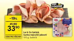 Tesco Le & Co Selská šunka nejvyšší jakosti nabídka