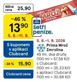 Tesco Prima Mrož Zmrzlina nabídka