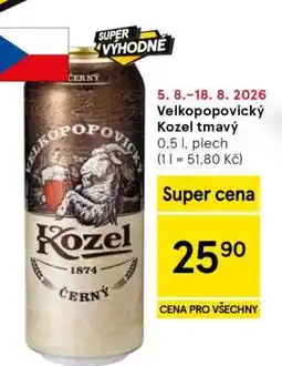 Tesco Velkopopovický Kozel tmavý nabídka