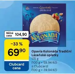 Tesco Opavia Kolonáda Tradiční lázeňské oplatky nabídka