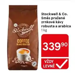Tesco Stockwell & Co. Směs pražené zrnkové kávy robusta a arabica nabídka