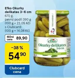 Tesco Efko Okurky delikates 3-6 cm nabídka