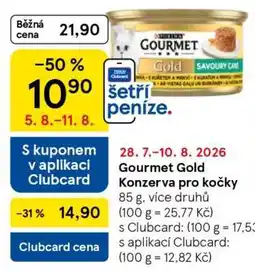Tesco GOURMET GOLD Konzerva pro kočky nabídka