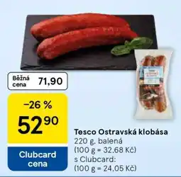 Tesco Tesco Ostravská klobása nabídka