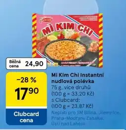 Tesco Mì Kim Chi Instantní nudlová polévka nabídka