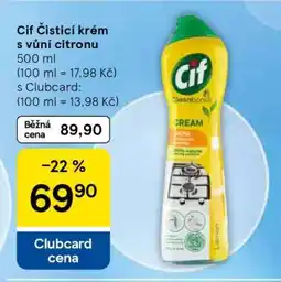 Tesco Cif Čisticí krém s vůní citronu nabídka