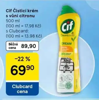 Tesco Cif Čisticí krém s vůní citronu nabídka