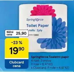 Tesco Springforce Toaletní papír nabídka