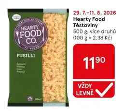 Tesco Hearty Food Těstoviny nabídka