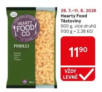 Tesco Hearty Food Těstoviny nabídka
