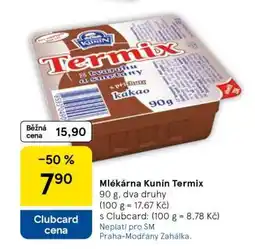 Tesco Mlékárna Kunín Termix nabídka
