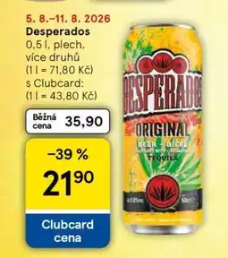 Tesco Desperados nabídka