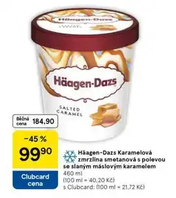 Tesco Häagen-Dazs Karamelová zmrzlina smetanová s polevou se slaným máslovým karamelem nabídka