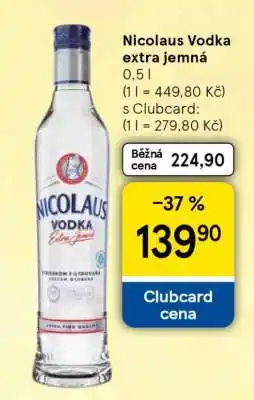 Tesco Nicolaus Vodka Extra jemná nabídka