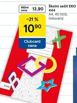 Tesco Školní sešit EKO 444 nabídka