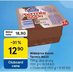 Tesco Mlékárna Kunín Termix Maxi nabídka