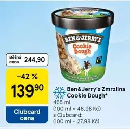 Tesco Ben&Jerry's zmrzlina Cookie Dough nabídka