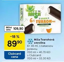 Tesco Míša Tvarohová zmrzlina nabídka