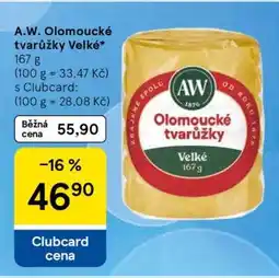 Tesco A.W. Olomoucké tvarůžky velké nabídka