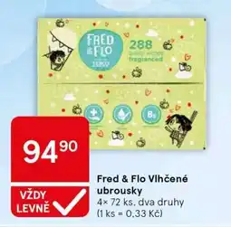 Tesco Fred Flo Vlhčené ubrousky nabídka