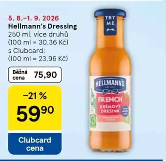 Tesco Hellmann’s dressing nabídka