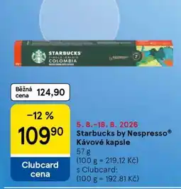 Tesco Starbucks by Nespresso Kávové kapsle nabídka