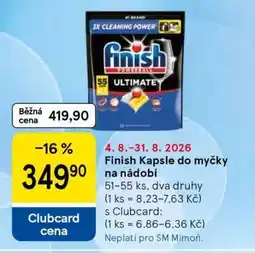 Tesco Finish Kapsle do myčky na nádobí nabídka
