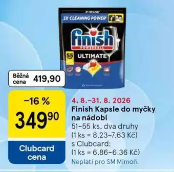 Tesco Finish Kapsle do myčky na nádobí nabídka