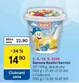 Tesco Danone Kostíci barvící nabídka