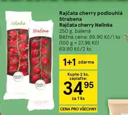 Tesco Rajčata cherry podlouhlá Strabena Rajčata cherry Nelinka nabídka