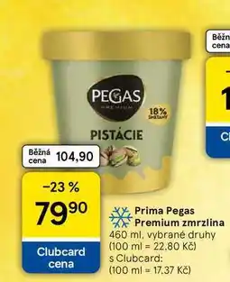 Tesco Prima Pegas Premium zmrzlina, 460 ml, vybrané druhy nabídka
