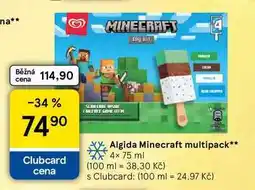 Tesco Algida Minecraft multipack, 4× nabídka