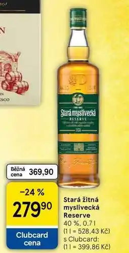 Tesco Stará žitná myslivecká Reserve 40 % nabídka