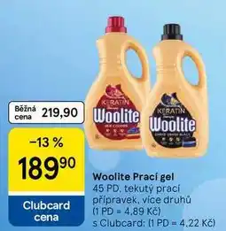 Tesco Woolite Prací gel, 45 PD, tekutý prací přípravek, více druhů nabídka