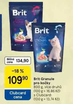 Tesco Brit Granule pro kočky, 800 g, více druhů nabídka