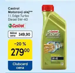 Tesco Castrol Motorový olej, 1 l, Edge Turbo Diesel 5W-40 nabídka