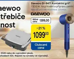 Tesco Daewoo DI-9471 Kontaktní gril, 1500 W, na grilování a přípravu panini nabídka